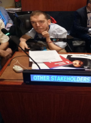 Kamil Goungor, European Disability Forum, makes an official intervention on education on behalf of the Stakeholder Group of Persons with Disabilities.