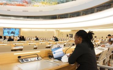 Picture of Mirriam NTHENGE at the 107e session of the CERD Committee 