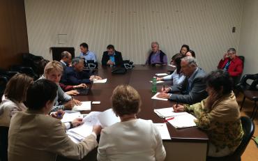 Moldova DPOs during briefing with CESCR Committee members