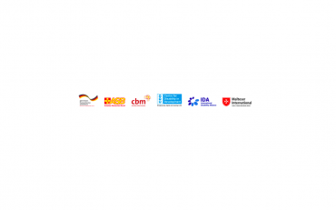 Logos of the Germany Federal Foreign Office (FFO), ASB, CBM, CDD, IDA, and MI