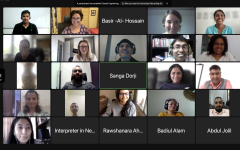 Screenshot of the webinar showing a diverse group of smiling participants.