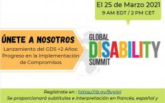 flyer of the GDS+2 years webinar Espanol
