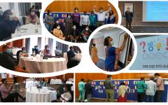 Collage of participants at the workshop