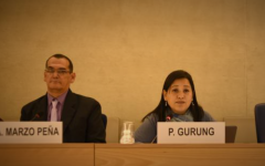 photo of indigenous leader pratima gurung speaking at the UN